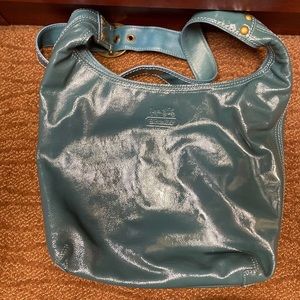 COACH patent leather cross body bag
